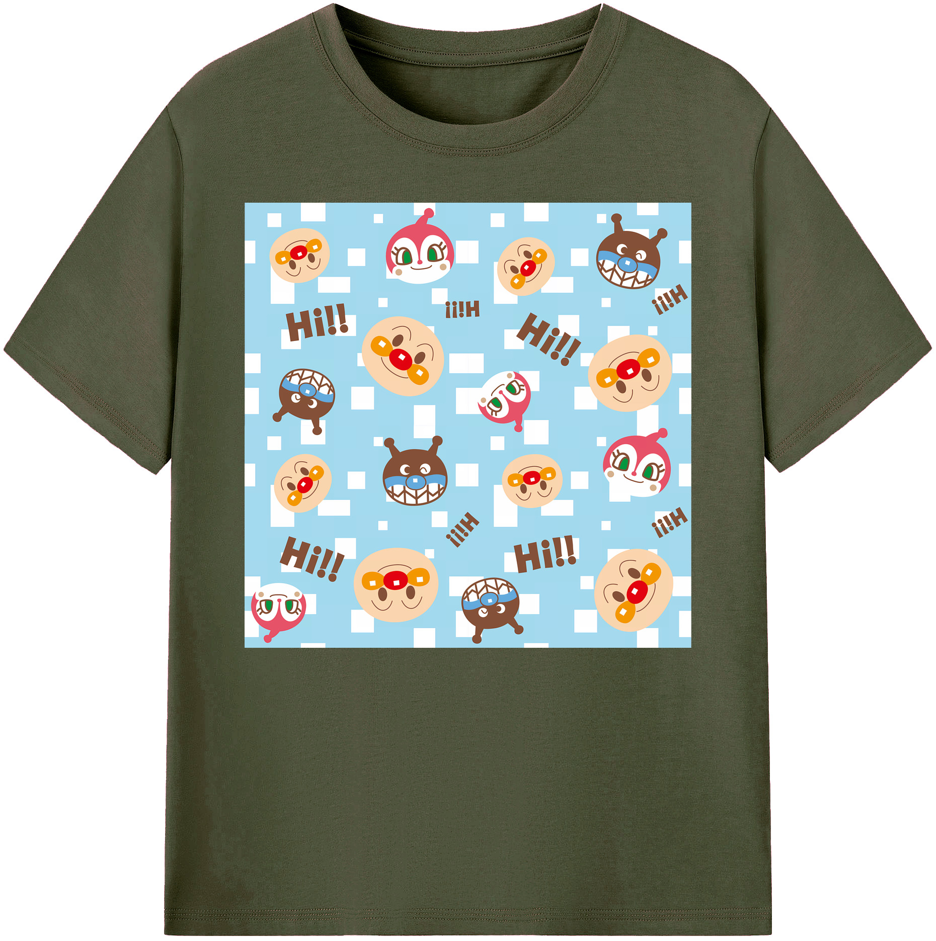 （画像用） アンパンマン Anpanman 綿100％ メンズ半袖Tシャツ｜肌触りやわらか＆通気性